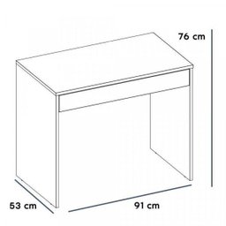 Conjunto Home Office 2 Peças Escrivaninha Facility e Gaveteiro Presence - 3