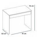 Ver imagem 3 de Conjunto Home Office 2 Peças Escrivaninha Facility e Gaveteiro Presence Branco