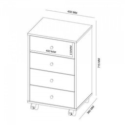 Conjunto Home Office 2 Peças Escrivaninha Facility e Gaveteiro Presence - 4