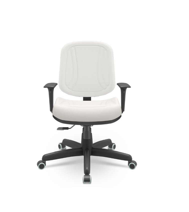 Cadeira Diretor Premium Plaxmetal Base Satandard Relax Facto Dunas Branca T01