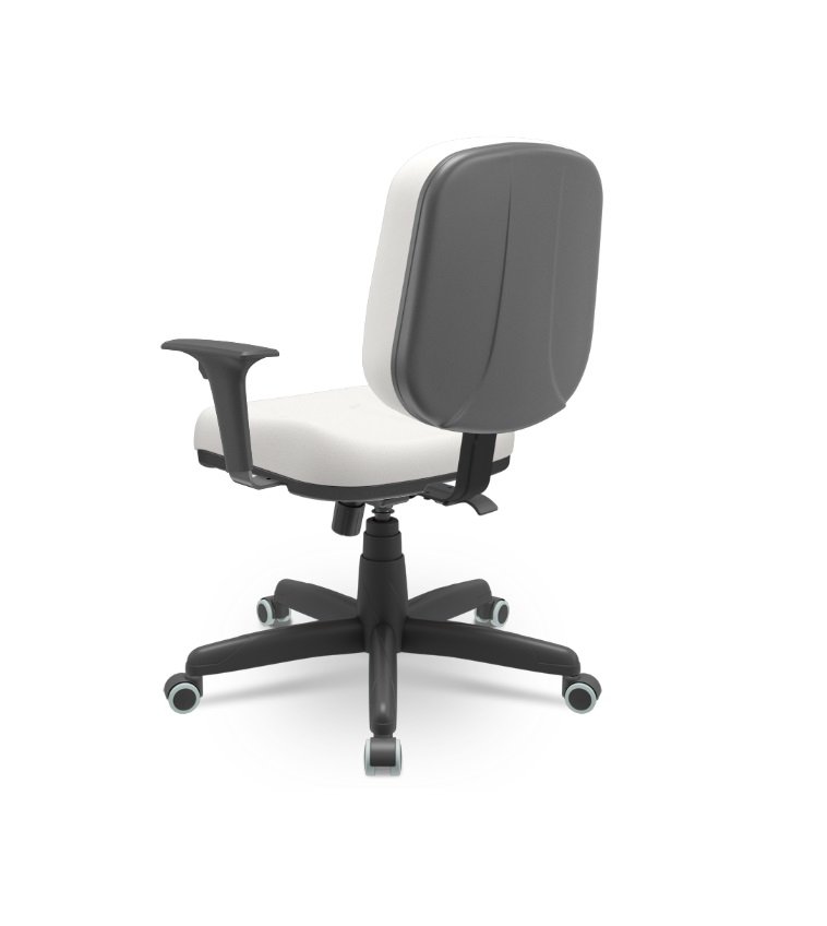 Cadeira Diretor Premium Plaxmetal Base Satandard Relax Facto Dunas Branca T01 - 3