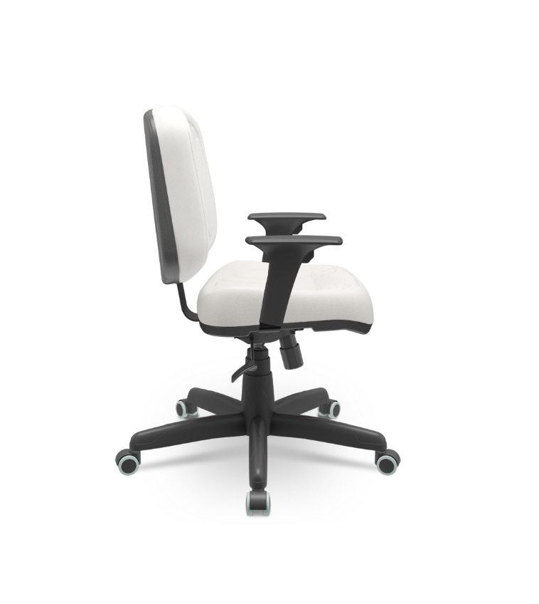 Cadeira Diretor Premium Plaxmetal Base Satandard Relax Facto Dunas Branca T01 - 2