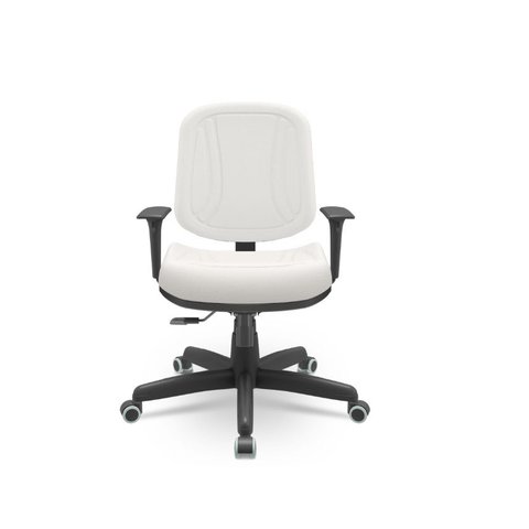 Cadeira Diretor Premium Plaxmetal Base Satandard Relax Facto Dunas Branca T01