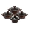 Jogo de Panelas em Cerâmica Duo com 4 Peças Ceraflame Chocolate - 1