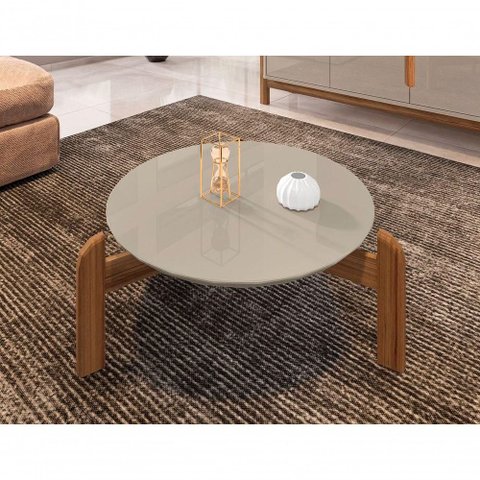 Mesa de Centro Lizz Off White / Cedro