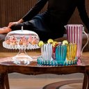 Ver imagem 1 de Prato para Bolo com Domo e Pedestal em Bio Plástico não fóssil 31xh27 cm - DolceVita - Pérola - Guz 