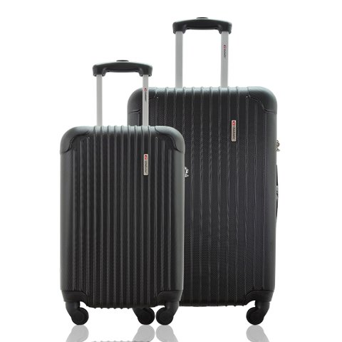 Kit Conjunto 2 Malas Rígidas 360° - Gladiador A2pm Cor: Preto