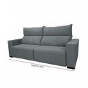 Ver imagem 4 de Sofá Retrátil e Reclinável Ellen 03 Lugares 