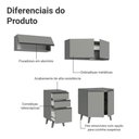 Ver imagem 4 de Armário de Cozinha Compacta 200cm Nice Madesa 06 Cinza