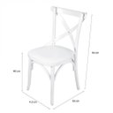 Ver imagem 5 de Conjunto 4 Cadeiras Madeira Maciça Tauari Cross Laquado X Texas 