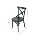 Ver imagem 5 de Conjunto 4 Cadeiras Madeira Maciça Tauari Cross Laquado X Texas 