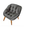 Ver imagem 2 de Poltrona Decorativa Califórnia Em Tecido Suede Pés Madeira