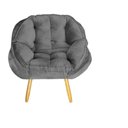 Ver imagem 1 de Poltrona Decorativa Califórnia Em Tecido Suede Pés Madeira