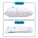 Ver imagem 2 de Saco Organizador a Vácuo Transparente Reduz Volume Roupas e Cobertores Tamanho:ep