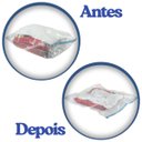 Ver imagem 7 de Saco Organizador a Vácuo Transparente Reduz Volume Roupas e Cobertores Tamanho:ep