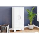 Ver imagem 1 de Armário Multiuso Casal 2 Portas C/ Pés Briz Bs03 Branco - Henn