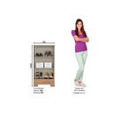 Ver imagem 3 de Armário Multiuso Casal 2 Portas C/ Pés Briz Bs03 Branco - Henn
