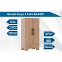 Ver imagem 2 de Armário Multiuso Casal 2 Portas C/ Pés Briz Bs03 Branco - Henn