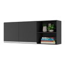 Ver imagem 1 de Armário de Cozinha Aéreo 150cm 2 Portas Veneza Multimóveis V3741 Preto/branco