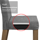 Ver mais imagens de Conjunto Sala de Jantar Tampo de Vidro 6 Cadeiras Rustic/silver Madrid Madesa
