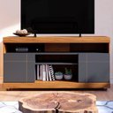 Ver imagem 2 de Rack Bancada Tv 47 Pol 136 Cm Yara Noce Milano Preto Colibri