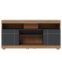 Ver imagem 1 de Rack Bancada Tv 47 Pol 136 Cm Yara Noce Milano Preto Colibri