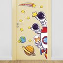 Ver imagem 3 de Adesivo de Porta Decorativo Infantil Astronauta Bem Vindo