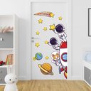 Ver imagem 2 de Adesivo de Porta Decorativo Infantil Astronauta Bem Vindo