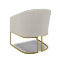 Ver mais imagens de Poltrona para Sala Industrial Dourado Kit 2 Stella Bouclê Cinza D03 - D'Rossi