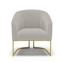 Ver imagem 5 de Poltrona para Sala Industrial Dourado Kit 2 Stella Bouclê Cinza D03 - D'Rossi
