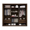 Guarda-Roupa Veneza Luxo 3 Portas Móveis Rufato - Café Rufato Móveis - 3