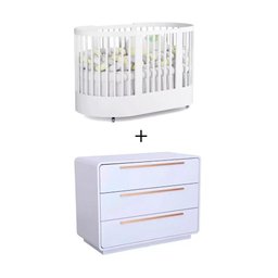 Quarto Bebê Completo Com Berço e Cômoda Coleção Wave Divicar - 1