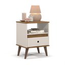 Ver imagem 2 de Conjunto 2 Mesa de Cabeceira 1 Gav - Ted - Cores - Off White / Freijó