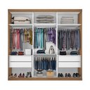 Ver mais imagens de Guarda Roupa Casal 3 Portas de Correr 4 Gavetas Cronos Minastex Freijó