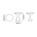 Ver imagem 2 de Mesa Redonda Tramontina Salut em Polietileno Grafite Tramontina