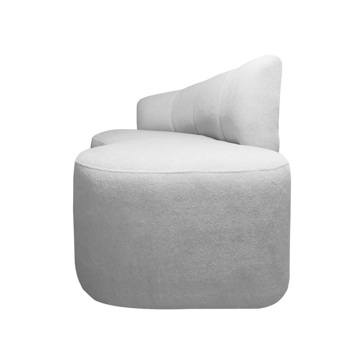 Sofá Orgânico Plaza 2 Lugares 200cm Linho Bouclê Cinza Sofa Store - 6