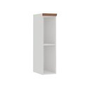 Ver imagem 1 de Armário Aéreo 20cm com Nicho e 1 Prateleira para Cozinha Mdf Cor:branco com Ébano