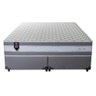 Conjunto Cama Box Super King c/ Molas Ensacadas Alpine Cinza 193x203x65  - 9