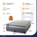 Ver imagem 4 de Conjunto Cama Box Super King c/ Molas Ensacadas Alpine Cinza 193x203x65 