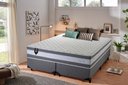 Ver imagem 1 de Conjunto Cama Box Super King c/ Molas Ensacadas Alpine Cinza 193x203x65 