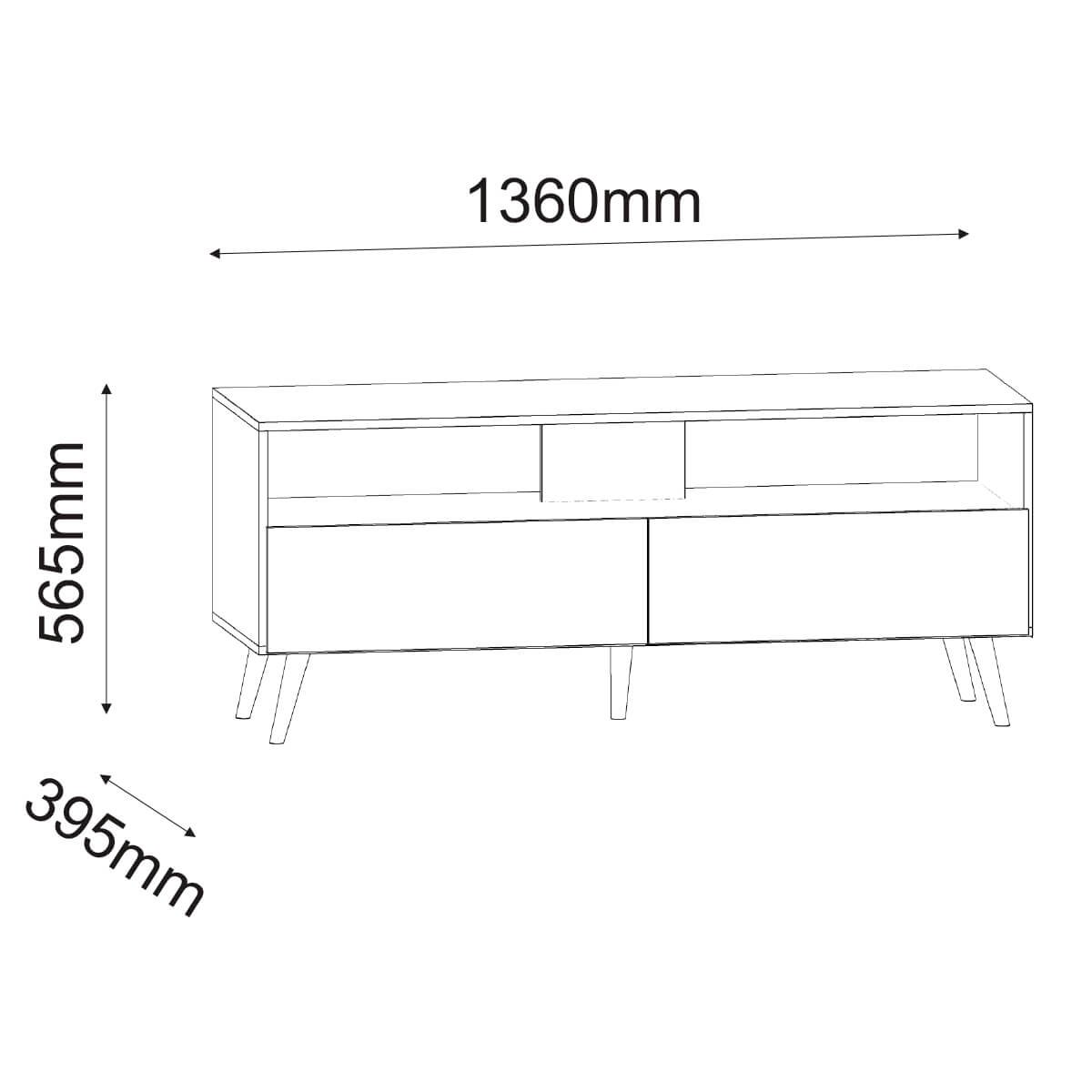 Rack Bancada para Tv até 55 Polegadas 136cm Sienna Branco - 4