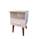 Ver mais imagens de Kit C/ 02 Criado Mudo Retrô 1 Gaveta Branco! ROMAR 55