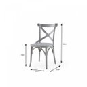 Ver imagem 5 de Conjunto 6 Cadeiras Madeira Maciça Tauari Cross Laqueado X Texas 