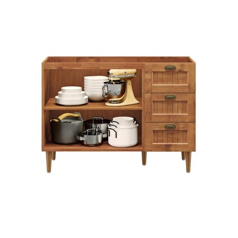 Balcão Versalles 120cm em Madeira Maciça Freijó Cavazotto