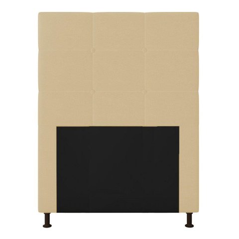 Cabeceira Cama Box Solteiro 90cm Corino Bege