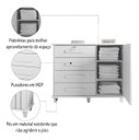 Ver imagem 5 de Cômoda Sapateira Grécia com Chave 1 Porta Ripado Flex - 4 Cores:cinamomo/grafite
