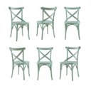 Ver imagem 2 de Conjunto 6 Cadeiras Madeira Maciça Tauari Laqueado Cross X Texas 