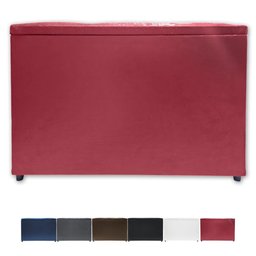 Puff Baú Banqueta Retangular Organizar e Decorar Suede 60cm Vermelho - 2