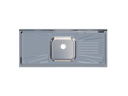 Ver imagem 2 de Pia Inox para Cozinha Fabrinox 120x52cm com Cuba Central Prata Standard