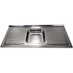 Pia Inox Fabrinox PS1200 120x52cm, cuba central - 1